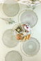 Hermia Goblen6 Set de 6 Platos de Vidrio Transparente 28 cm